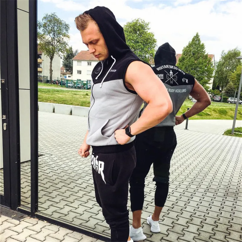 hooded sweatshirts men sport jacket-2