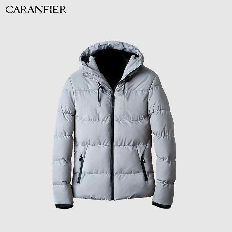 Новая парка CARANFIER 2019 мужские пальто зимняя куртка Мужская Утепленная