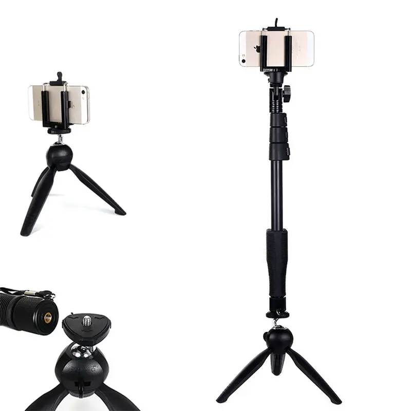 

For iPhone 5 5s 6 7 Sumsang S7 Phone Gopro DSLR Camera Bluetooth Selfie Stick Yunteng 1288 Telescopic Monopod & 228 Mini Tripod