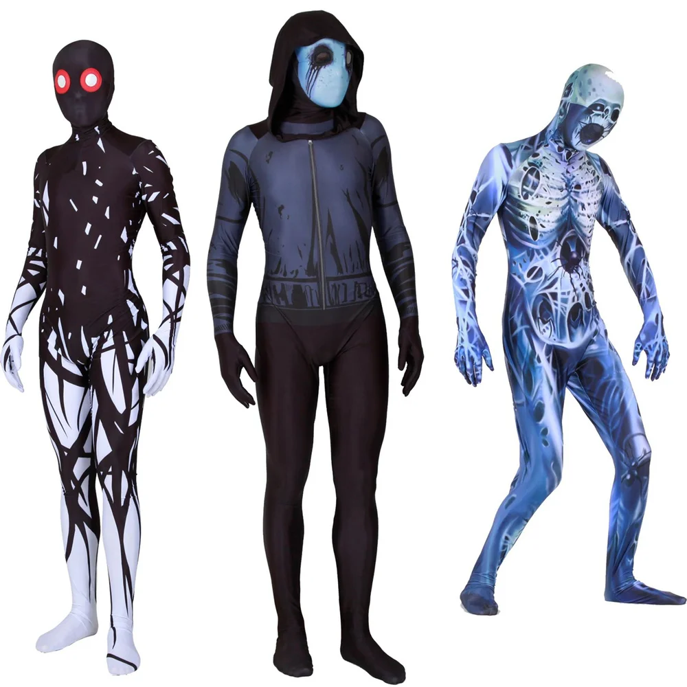 

Halloween Ghost Skull Horrible Cosplay Costume Zentai Bodysuit Suit Jumpsuits