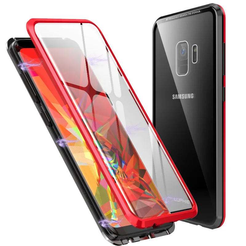 360 полная защита магнитный металлический чехол для Samsung Galaxy S8 S9 S10 Plus Note 9
