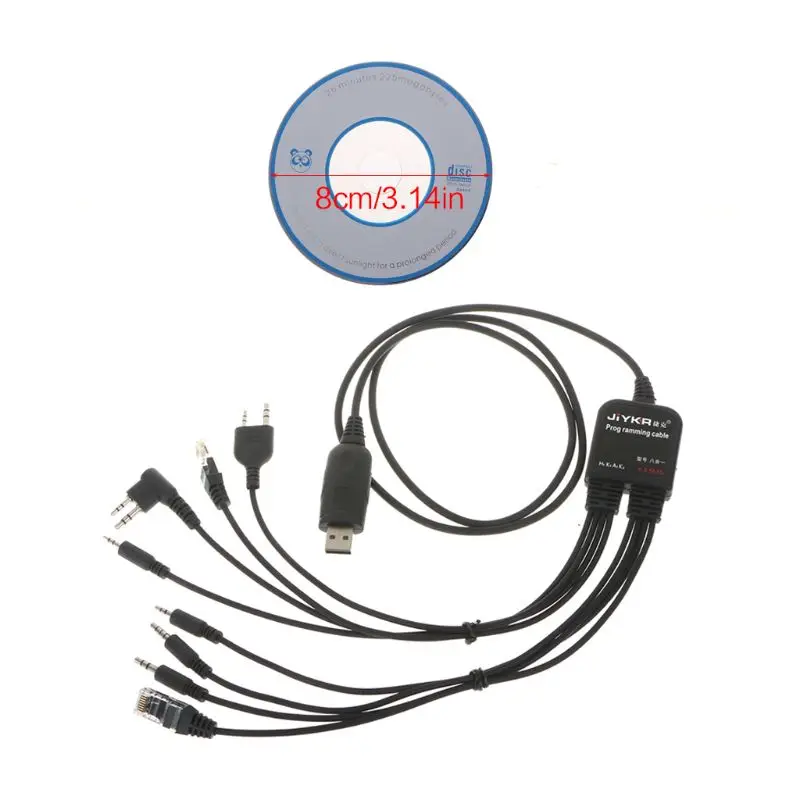 

USB 8 in1 Programming Cable for Baofeng Kenwood TYT QYT for Motorola for HYT etc