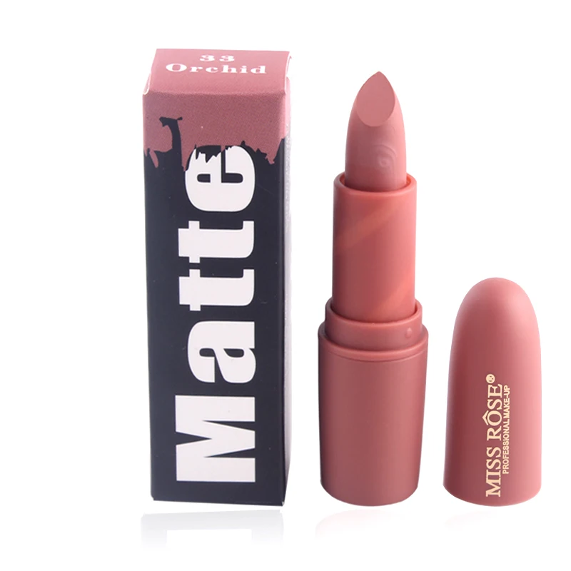 MISS ROSE Lipsticks For Women Sexy Brand Lips Color Cosmetics Waterproof Long Lasting Miss Rose Nude Lipstick Matte Makeup