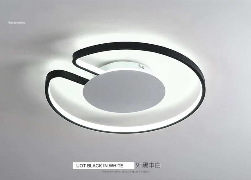 in white out black BWART постмодерн светодиодная люстра освещение для гостиной спальни исследования скандинавского дизайна круглая Потолочная люстра светильник для дома - Цвет абажура: in white out black