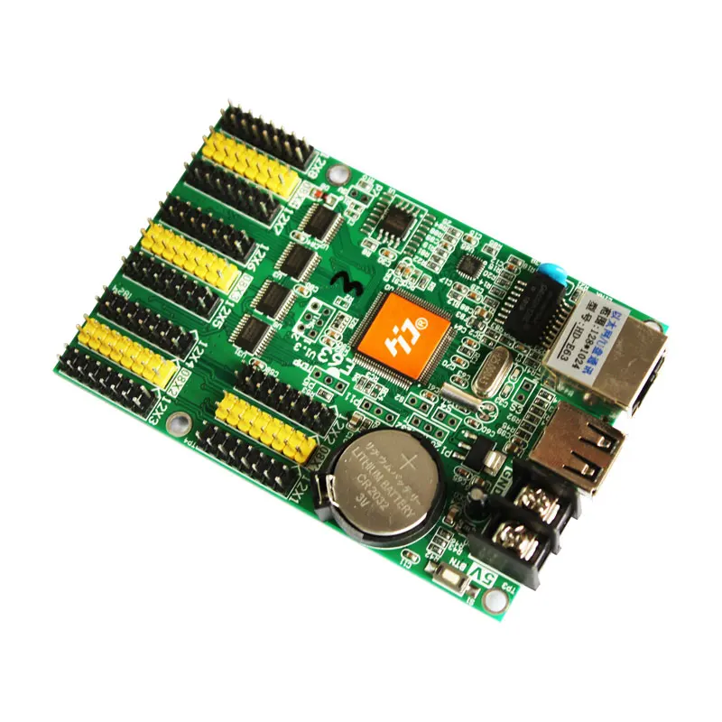 HD E63 Ethernet порты связи Huidu P10 двухцветная СВЕТОДИОДНАЯ видеокарта светодиодный