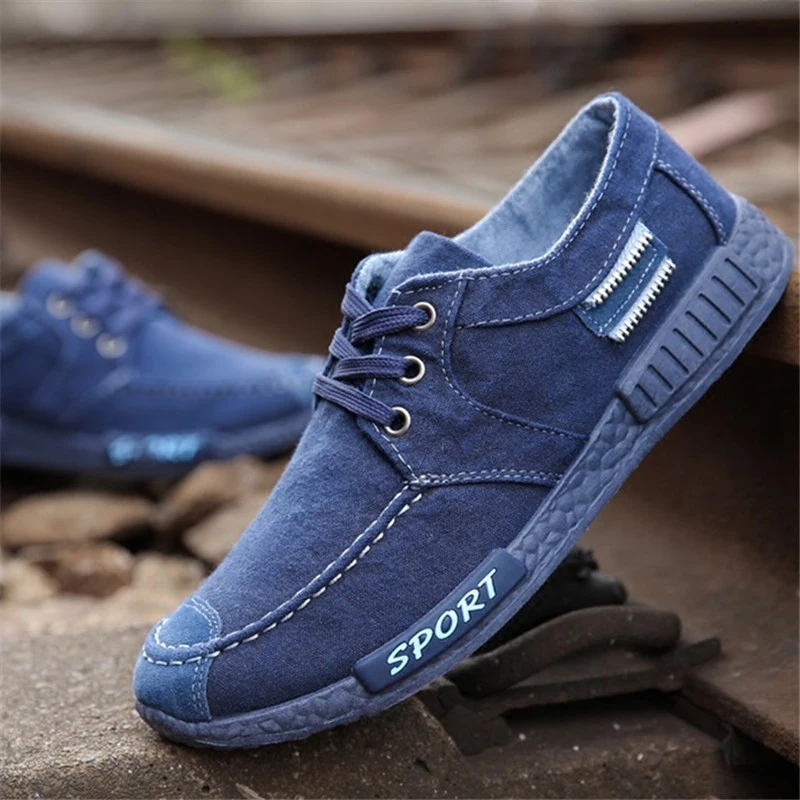 

Fashion Casual Shoes Men 2018 Summer Breathable Canvas Shoes Men Outdoor Anti-skid Lace Up Walking Flat Shoes Sneakers Men