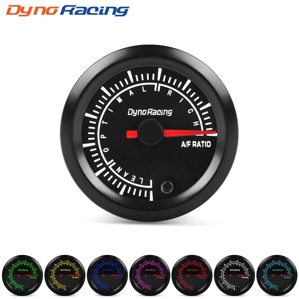 Dynoracing 2" 52mm 7 Colors LED Car Air Fuel Ratio Gauge Narrowband Air