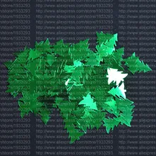 500Pcs/lot 15*15mm Green Color Christmas Tree Sequins Sewing Scrapbooking Crafts Christmas Decoration Ornament Free Shipping