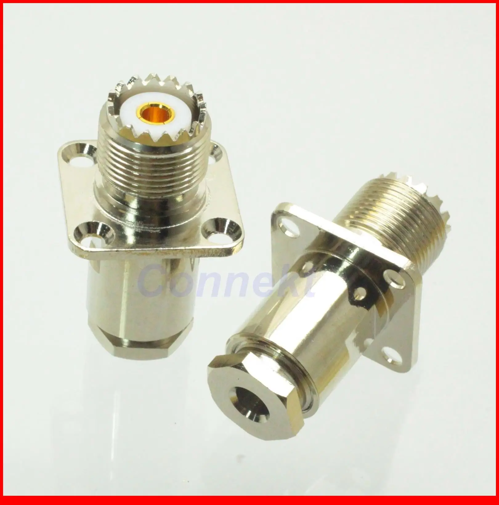 

5pcs/lot UHF female SO239 flange clamp RG58 RG142 LMR195 RG400 RF connector