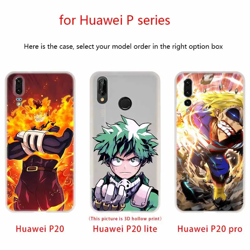 Чехол для телефона с аниме Моя геройская Академия Huawei P40 P9 P10 P20 P30 Lite чехлы Pro P Smart