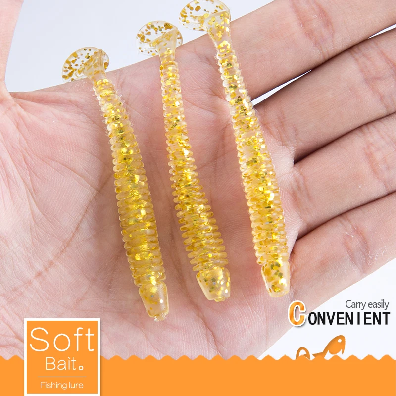 DONQL لينة دودة الصيد إغراء 10 قطعة/الوحدة 2g 7 سنتيمتر 0.7g 5 سنتيمتر العائمة Wobblers سيليكون الكارب الطعوم swimbaits الصيد السحر معالجة