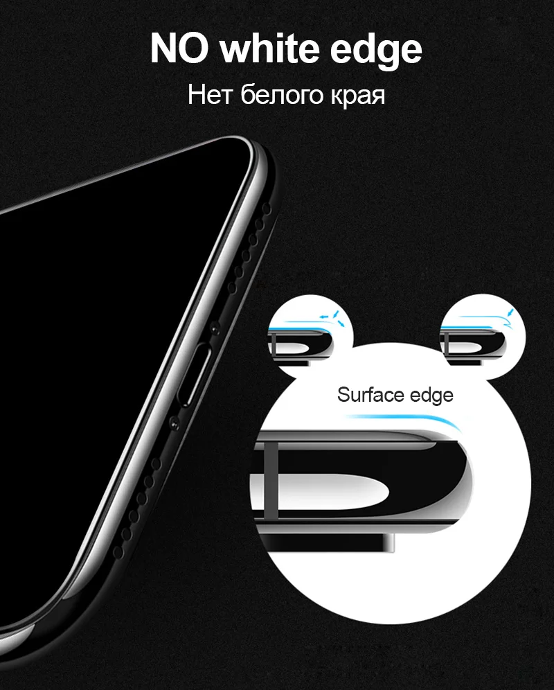 TOMKAS 5D Tempered Glass For iPhone X Xs Screen Protector Film Protective Glass on For iPhone X XS Plus 9 2018 Screen Protector