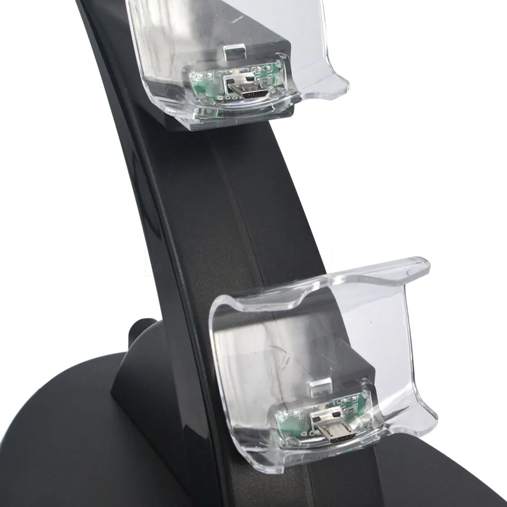 Лидер продаж светодиодный двойной зарядка через usb Зарядное устройство Док-станция Подставка крэдл док-станция для sony Playstation 4 для PS4 игровая консоль управления