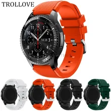 Для gear S3 Frontier классический ремешок для часов 22 мм мягкий силиконовый сменный Браслет спортивный ремешок для samsung gear S3 чистый цвет