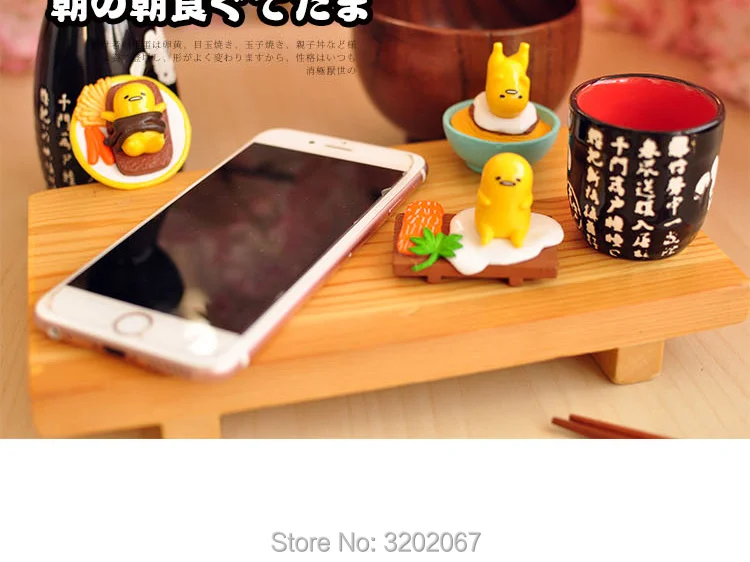 8 шт./партия Gudetama Lazy Egg Cute Mini ПВХ фигурка украшения игрушка для домашнего декора|pvc