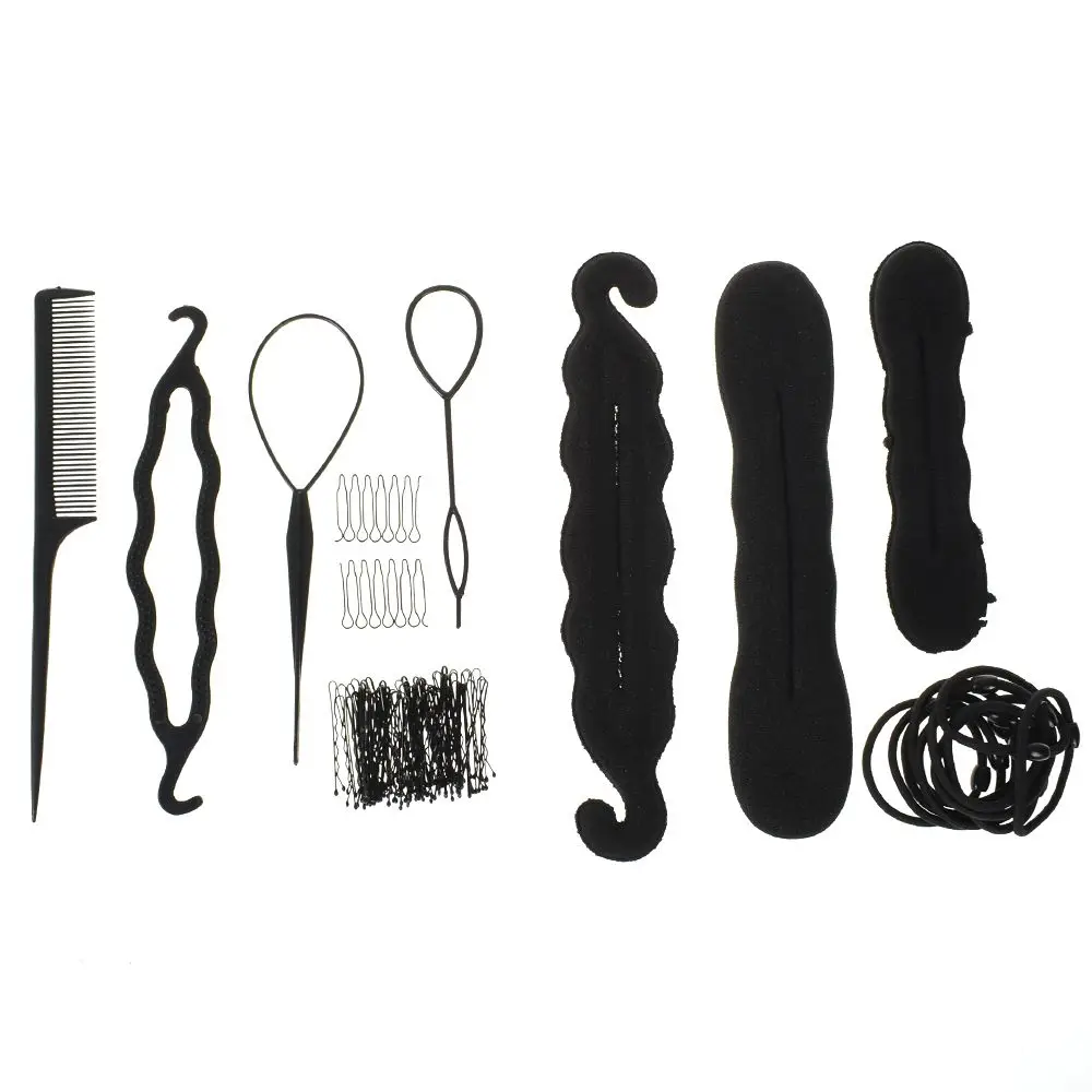 

Fashion Hair Accessories Sets sponge bangs style clip black rope buckles Styling Tools sets