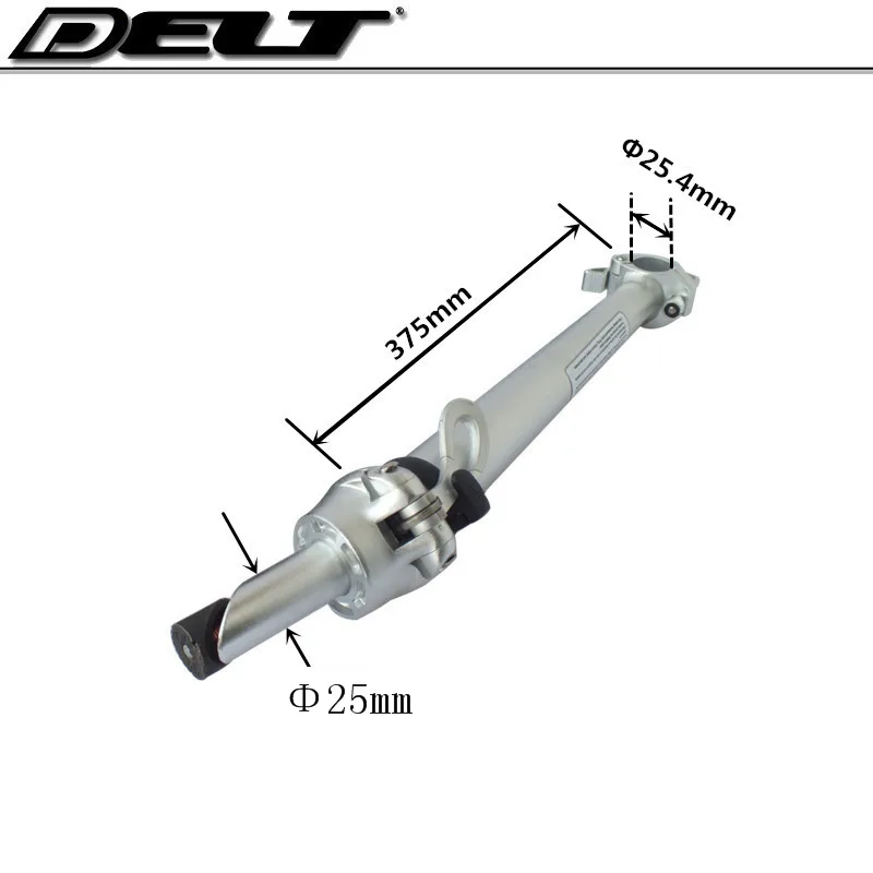 1 шт. складной велосипед со стержнем 25x25,4x375 мм велосипедная головка и шеи запчасти для велосипеда - Цвет: Silver 375MM