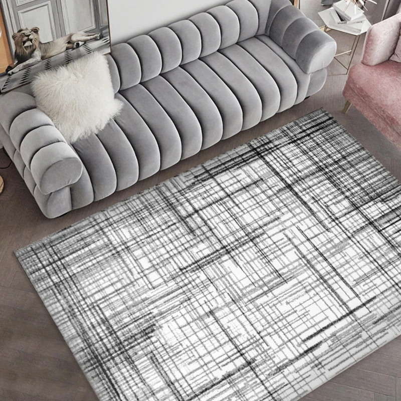 Nordic living room carpet gray modern minimalist coffee table mat bedroom bedside area rug for living room bedroom carpet