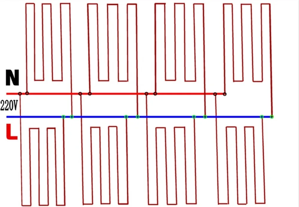 DIY электрическое одеяло 12K инфракрасное Напольное отопление кабельная система углеродное волокно Электрический провод горячей линии 3 мм Резина