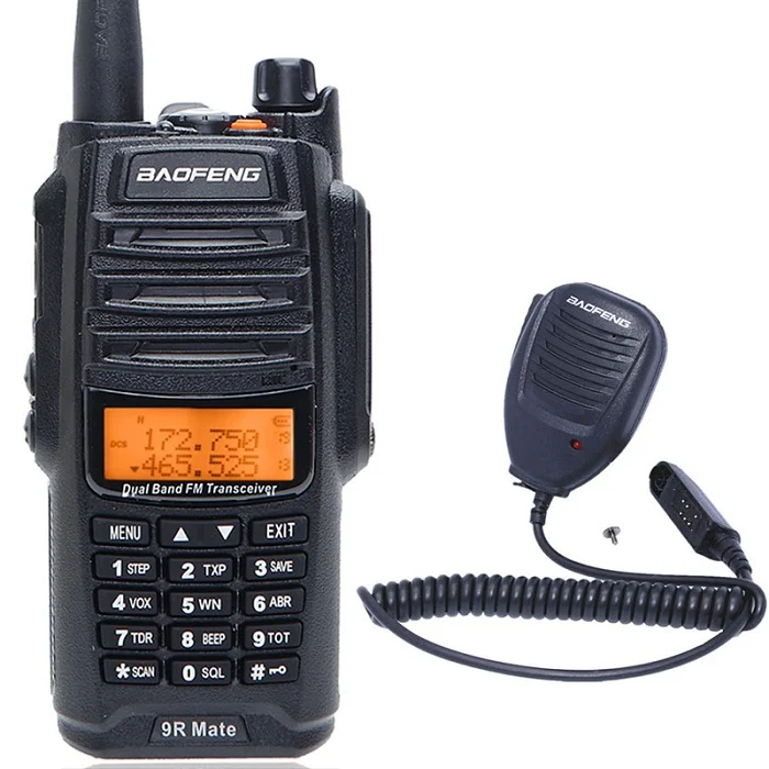 add speaker mic Baofeng UV-9R Коврики обновления 10 Вт UV-9R IP67 Водонепроницаемый пониженного напряжения Двойной диапазон 136-174/400-520 Любительское радио МГц Baofeng иди и болтай Walkie Talkie “иди и 10 км UV-9R - Цвет: add speaker mic