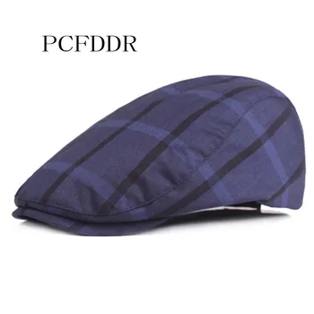 

PCFDDR Spring And Autumn Fashion Grained Berets Men's Cotton Duck Tongue Caps.