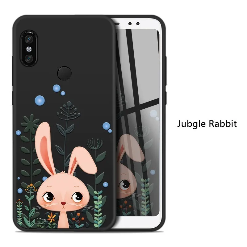 Милый мультяшный чехол для Xiao mi Red mi Note 5 6 Pro 6A, силиконовый чехол-бампер для Xiaomi mi 8 mi 9 A1 A2 Lite, красный чехол для mi Note 7 - Цвет: Jubgle Rabbit