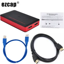 1080P 60fps Карта видеозахвата HDMI к USB 3,0 прямая потоковая телефонная игра наружная трансляция для PS3 PS4 видеокамера ТВ коробка+ кабель