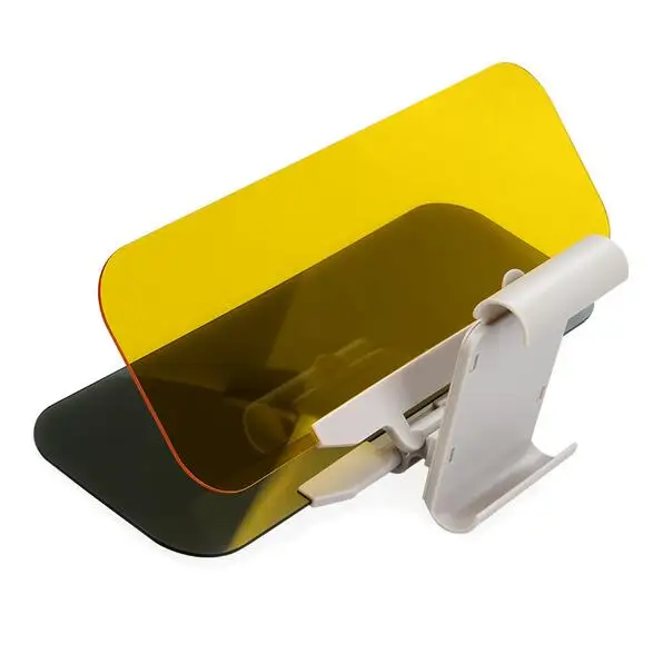 Universal Transparent Sun Visor Day and Night Anti-glare Clip-on Auto Car Sun Visor Mirror