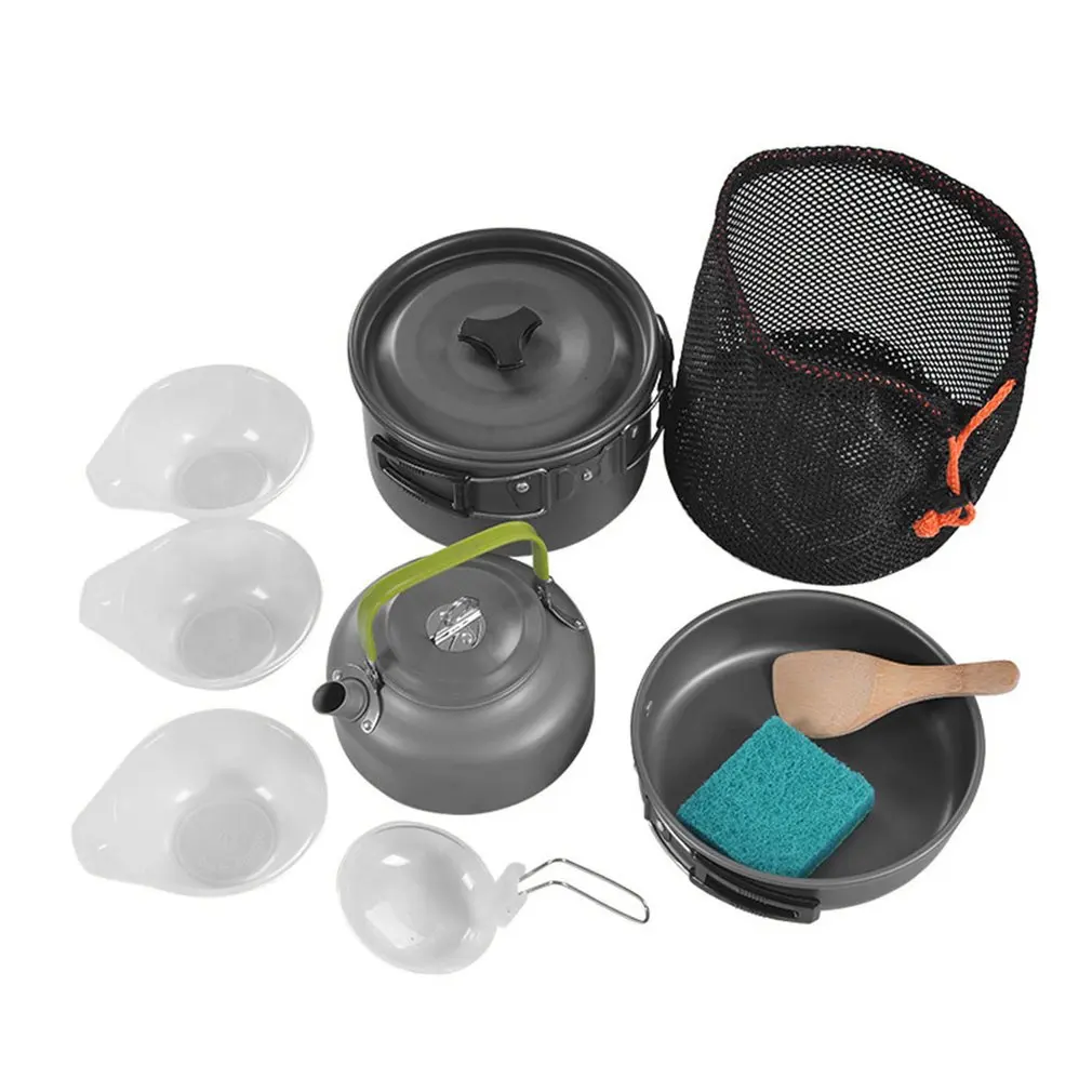 Widesea cookware que acampa al aire libre juego de utensilios de Camping cocina vajilla conjunto vajilla viajes cubiertos utensilios senderismo Picnic Set