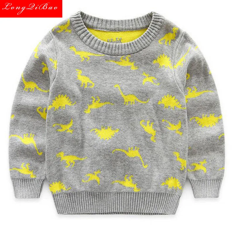 

BEKE MATA Knitted Toddler Boy Sweater Casual Spring 2017 Cartoon Dinosaur Pattern Warm Cotton Boys Sweaters Pullovers Children