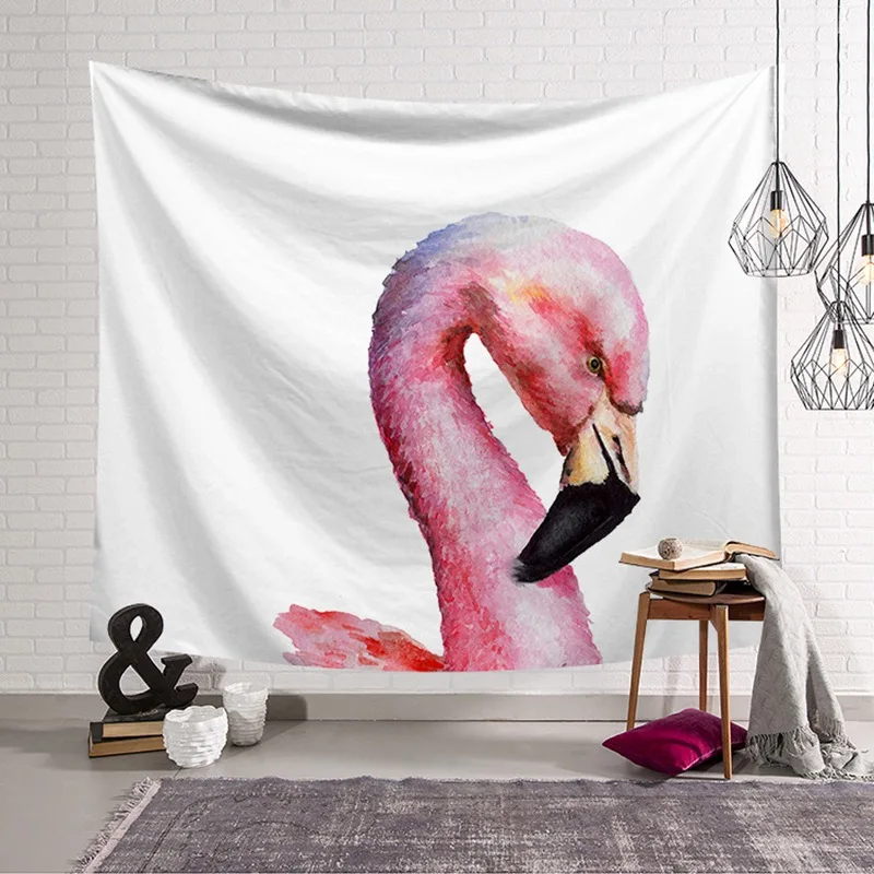 TOX Flamingo Tapestries Pink Animal Watercolor Wall Hanging Tropical Couch Decor Crown Bedspreads Yoga Mat Blanket Picnic cloth