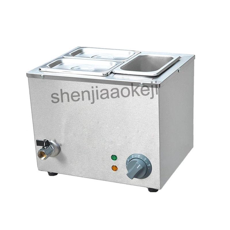 Commercial Chocolate Melting Machine Three-cylinder Electric Chocolate Fountain Fondue Hot Melt Pot Melter Machine 1pc