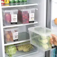 

Transparent Kitchen Food Container PP Storage Box Sealed Cans Refrigerator Preservation Box Organizer Fruit Grains Tanks S30