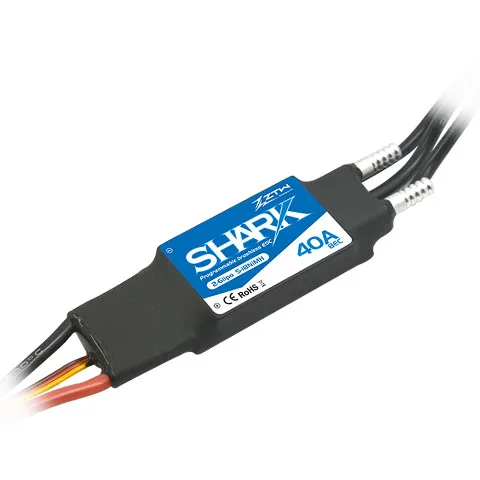 

ZTW Shark 40A BEC Waterproof brushless ESC For Boat With Water-cooling System RC boat model With forward and reverse two-way