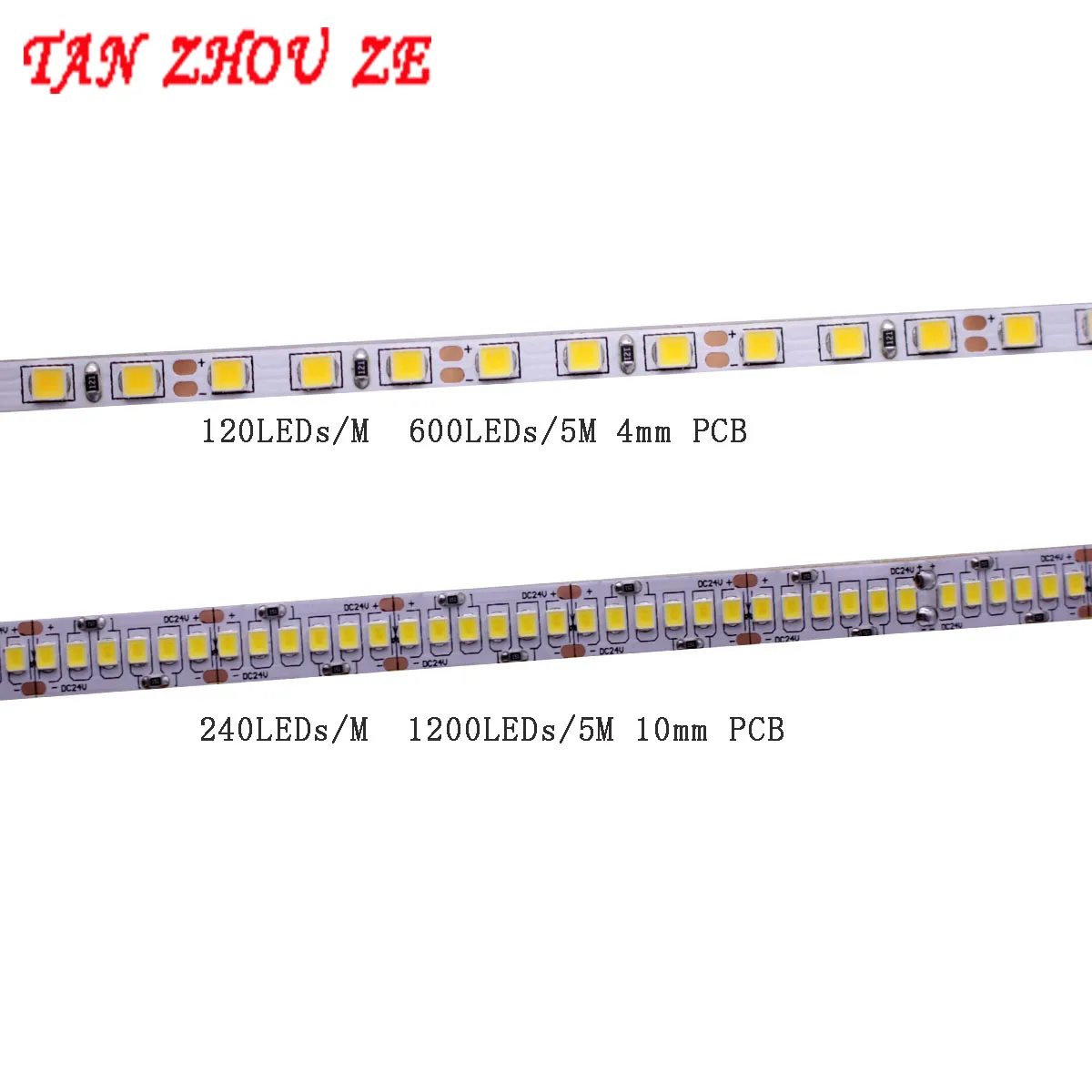 CRI> 80 высокое качество 0,2 Вт 2835 Светодиодная лента 4 мм 10 мм PCB 120 светодиодный s 240 светодиодный s/M DC12V 24 В гибкий светодиодный светильник теплый белый/белый NW 5 м/лот