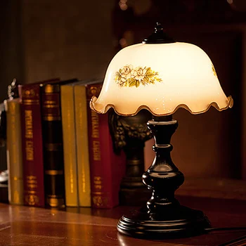 

Led Desk E27 Holder Table Lamp Reading Study Light Bedroom Bedside Lights Home Lighting Design Lamps American Classical rural