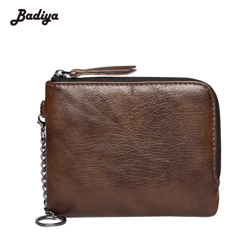 

2017 New Brand Leather Unisex Small Key Pouch Wallets Casual Card Holders Men Zipper Wallets Coin Bags Coin Pocket Change Purses