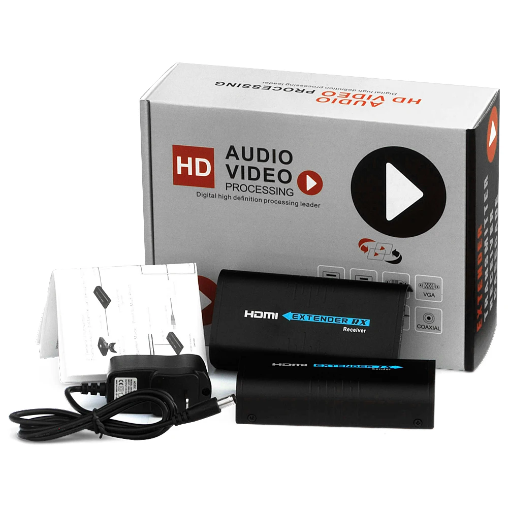 HDMI конвертер HSV373 с поддержкой Ethernet 1080P 120 м|cat6 rj45|extender ethernetconverter hdmi |