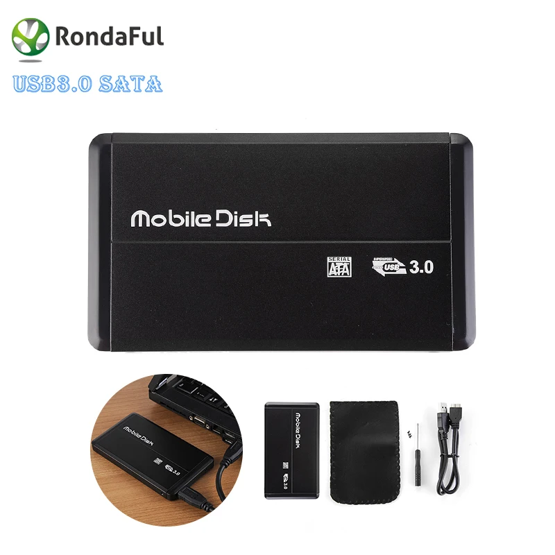 Коробка с быстрой скоростью USB3.0 SATA SSD чехлы для 2 5 &quotжесткого диска внешний