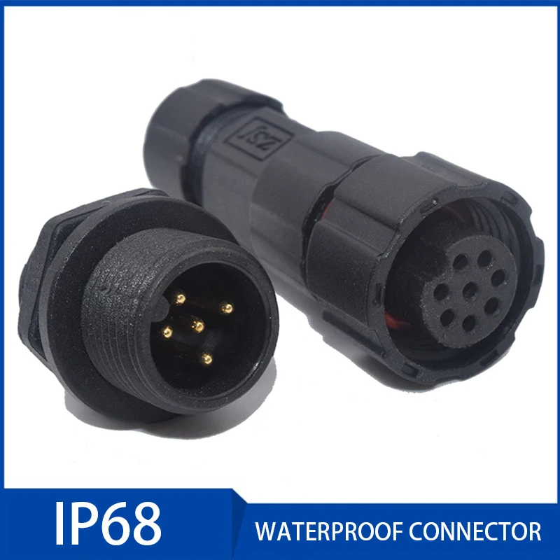 

1Pc IP68 Cable Waterproof Connector Aviation Plug 2/3/4/5/6/7/8/9/10/11/12 Male and Female Terminal Connectors Quickly Connected
