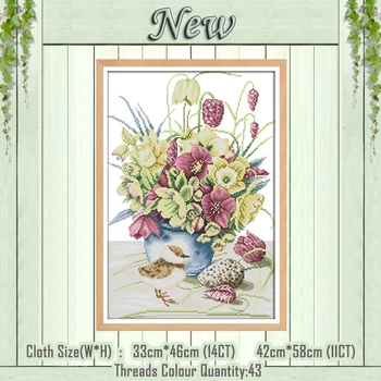 

Flowers and bird decor painting counted print on the canvas DMC 11CT 14CT kits chinese Cross Stitch embroidery needlework Setsed