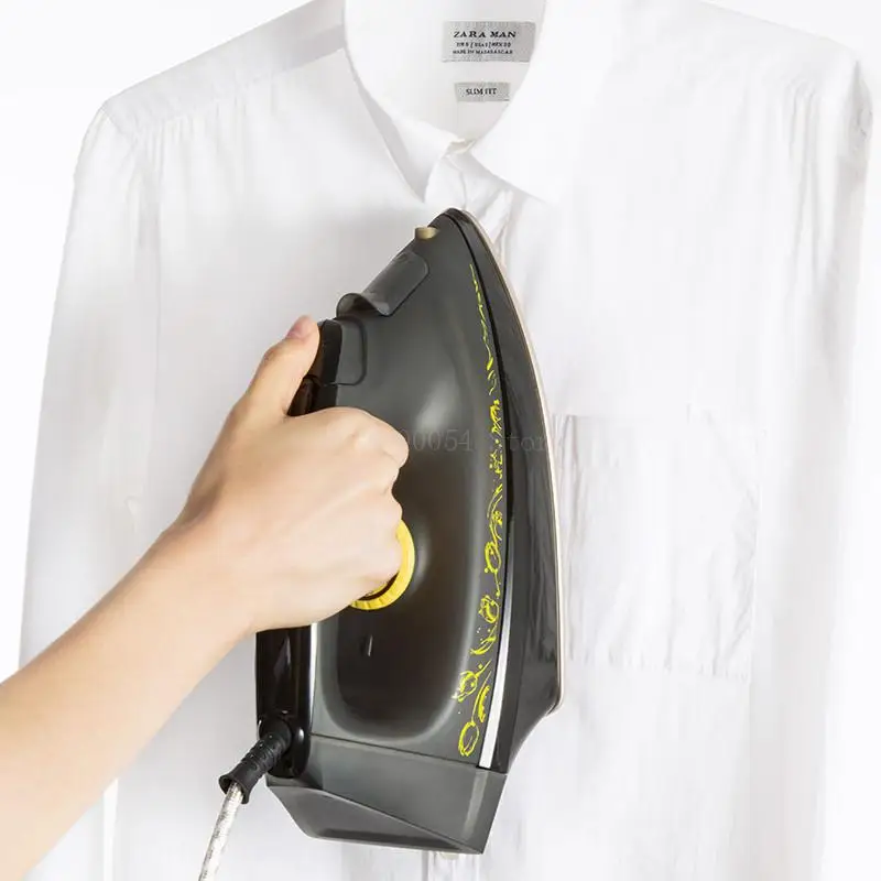 

Black Steam & dry iron Handheld Flatiron Garment Iron golden Teflon Baseplate can Hanging Ironing 5gears 1800W