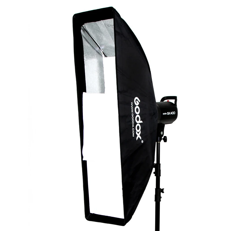 2 шт. софтбокс Godox 35x160 см 1" x 63" Портативный Прямоугольный сотовый софтбокс с решеткой софтбокс с креплением Bowens для студийной вспышки