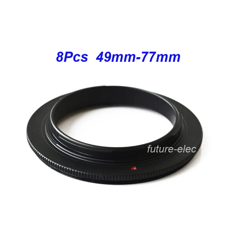 

8Pcs 49mm-77mm Macro Reversing Reverse Camera Lens Lenses Adapter Converter Ring Close Up for Sony NEX Micro Digital SLR E Mount