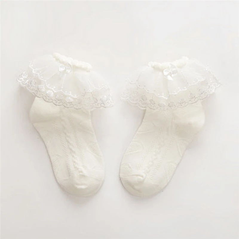 Милые кружевные носки с оборками для маленьких девочек короткие носки с оборками Короткие хлопковые носки-пачки принцессы - Цвет: 2