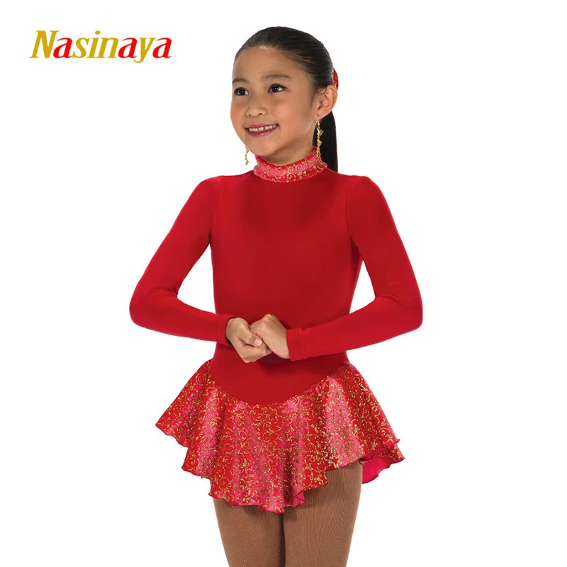 

Nasinaya Figure Skating Dress Customized Competition Ice Skating Skirt for Girl Women Kids Patinaje Gymnastics Performance 300