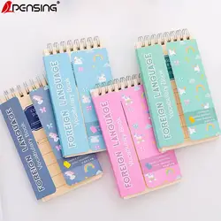 Мини kawaii Единорог papeleria планировщик cuaderno бумажный альбом Блокнот Книга со спиралью катушки тетрадь для офиса школьные принадлежности