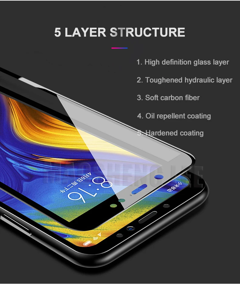 Новинка 9D закаленное стекло для Xiaomi Mi Max 3 2 полное покрытие защита экрана