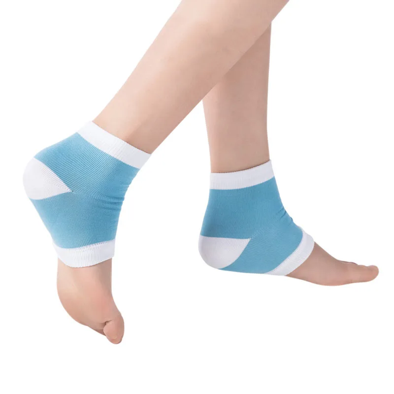 2018 2 пары силиконовые увлажняющий гель пятки носки, потрескавшейся кожи ног Защитные Уход за ногами цена акции