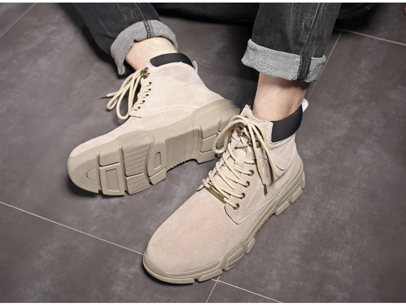 Winter Shoes Mens Combat Boots' Army Casual Motorcycle Ankle Boots Men's Lace-up Military Boots Tactical Desert Boot For Men New (10)